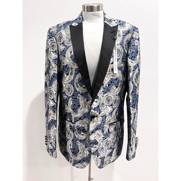 Paisley & Gray Blazer Men Size 40R Slim Fit Dragon Allover Print Sports Jacket - Picture 2 of 13